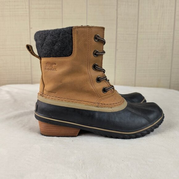 Sorel Slim Pack II Waterproof Winter Boots Lace Up 9.5 - Picture 1 of 6